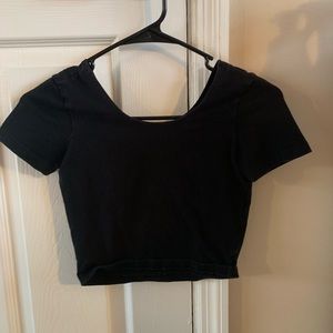 American Apparel black crop top